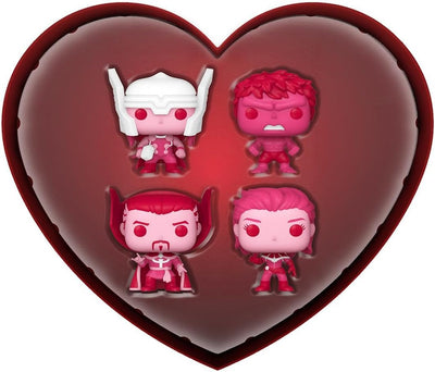 Pocket POP: Marvel Classic Val Box 4 Pack Happy Valentines Heart Shaped Gift Box Avengers