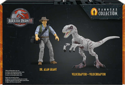 Jurassic World  Jurassic Park III Hammond Collection Dr. Alan Grant & Velociraptor Pack, Raptor Egg Accessories