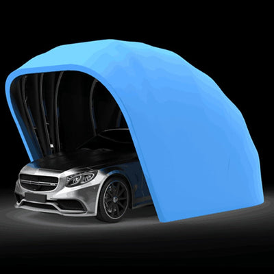 Fully Automatic Remote Control Car Shelter Canopy Garage Tent, Portable Carport Folding Car Garage, Lockable, Suitable for a Variety of Car Models (Blue 5.5 * 2.5m)