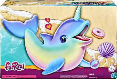 Wavy the Narwhal Interactive Animatronic Plush Toy, Electronic Pet, 80+ Sounds and Reactions, Rainbow Plush, Ages 4 and Up