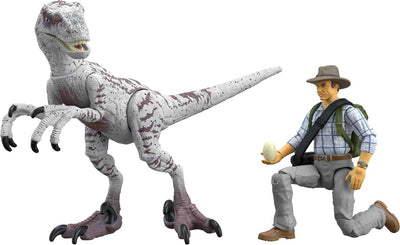 Jurassic World  Jurassic Park III Hammond Collection Dr. Alan Grant & Velociraptor Pack, Raptor Egg Accessories