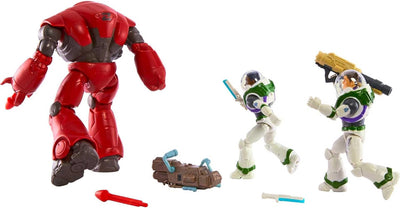 Disney and Pixar Lightyear 3 Action Figure Set, 5-In Scale Buzz Lightyear, Izzy Hawthorne & Zyclops Toys, Space Rangers Vs Robots