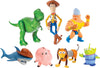 Disney and Pixar Toy Story Set of 7 Action Figures with Woody, Slinky, Rex, Hamm, Alien, Rocky & Shark,  Disney100 Collectible