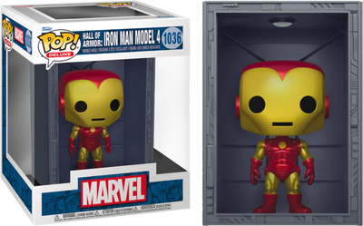 Funko Pop! Marvel: Iron Man Hall of Armor Model 1&4 Deluxe Vinyl Figures PX #1035 and #1036 (2 Pack)